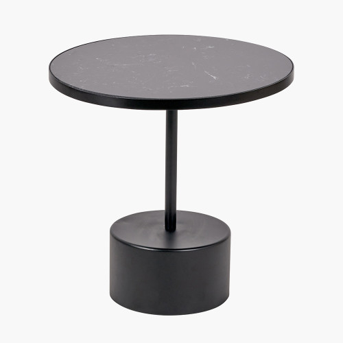 Enzo Black Marble & Metal Coffee Table