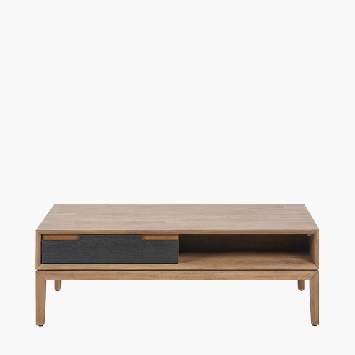 Gio Black & Natural Acacia Wood Coffee Table