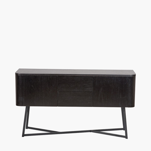 Ukiah Black Veneer & Metal Sideboard