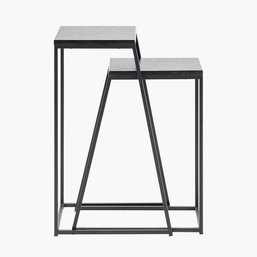 Mashiko S/2 Black Metal Side Tables