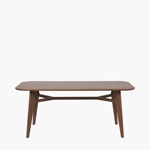 Elias Dark Ash Wood Retro Dining Table