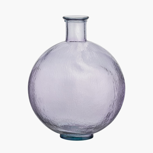 Lilac Round Recycled Glass Vase