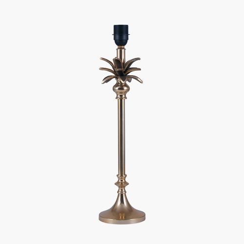 Gold Metal Palm Tree Table Lamp