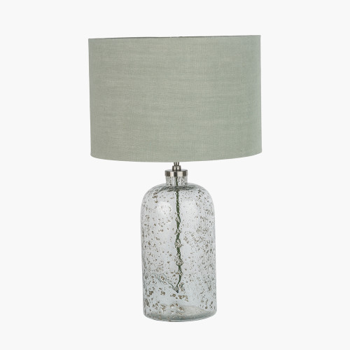 Chinon Glass Table Lamp Base & Shade Moss