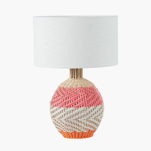 Brera Rattan Small Table Lamp Pimento