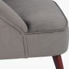 Portofino Dove Grey Velvet Cocktail Chair with Walnut Effect Legs