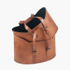 Alessio S/2 Vintage Brown Leather Handled Storage