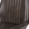 Angelo Peppercorn Leather and Bronze Metal Retro Dining Chair