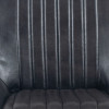 Angelo Ash Black Leather and Black Metal Retro Dining Chair