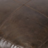 Matteo Peppercorn Leather Square Pouffe