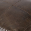 Matteo Peppercorn Leather Square Pouffe