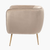 Lucca Biscuit Velvet and Metal Armchair