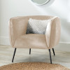 Lucca Biscuit Velvet and Metal Armchair