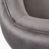 Lucca Dove Grey Velvet and Metal Armchair