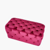 Seraphina Raspberry Velvet Buttoned Rectangular Ottoman