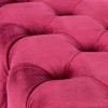 Seraphina Raspberry Velvet Buttoned Rectangular Ottoman