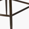 Angelo Peppercorn Leather and Bronze Metal Retro Bar Stool