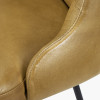 Camillo Mustard Leather Diamond Back Bar Stool