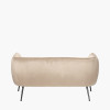 Lucca Biscuit Velvet and Metal Sofa