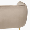 Lucca Biscuit Velvet and Metal Sofa