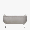 Lucca Dove Grey Velvet and Metal Sofa