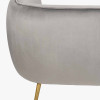 Lucca Dove Grey Velvet and Metal Sofa