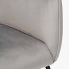 Lucca Dove Grey Velvet and Metal Sofa