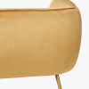 Lucca Gold Velvet and Metal Sofa