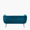 Lucca Sapphire Blue Velvet and Metal Sofa