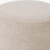 Sassari Taupe Teddy Fabric Cylinder Pouffe