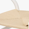 Quinn White Beech Wood and Natural Paper Rope Dining Chair