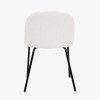 Turi Bouclé Fabric and Black Metal Dining Chair