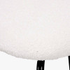 Turi Bouclé Fabric and Black Metal Dining Chair