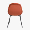 Alba Cinnamon Velvet and Black Metal Dining Chair