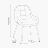 Alba Cinnamon Velvet and Black Metal Dining Chair