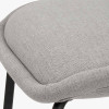 Alba Grey Linen Mix and Black Metal Bar Stool