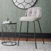 Alba Grey Linen Mix and Black Metal Bar Stool