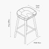 Laselle Ash Wood Bar Stool