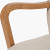 Sennori Taupe Teddy Fabric and Rubber Wood Occasional Chair