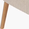 Sennori Taupe Teddy Fabric and Rubber Wood Occasional Chair