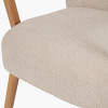 Sennori Taupe Teddy Fabric and Rubber Wood Occasional Chair