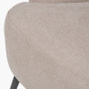 Aviana Natural Chenille and Black Metal Tub Chair