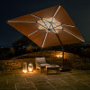 Glow Challenger T2 3m Square Taupe Free Arm Parasol