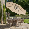 Riva 3m Round Champagne Parasol