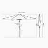 Riva 3m Round Anthracite Parasol