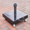 Rome Polished Black Granite 40KG Wheeled Parasol Base