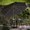 Glow Defender 3m Round Anthracite Centre Pole Parasol