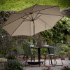 Glow Defender 3m Round Taupe Centre Pole Parasol