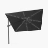 Glow Challenger T2 3m Square Premium Faded Black Free Arm Parasol