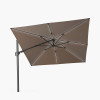 Glow Challenger T2 3m Square Premium Havana Taupe Free Arm Parasol